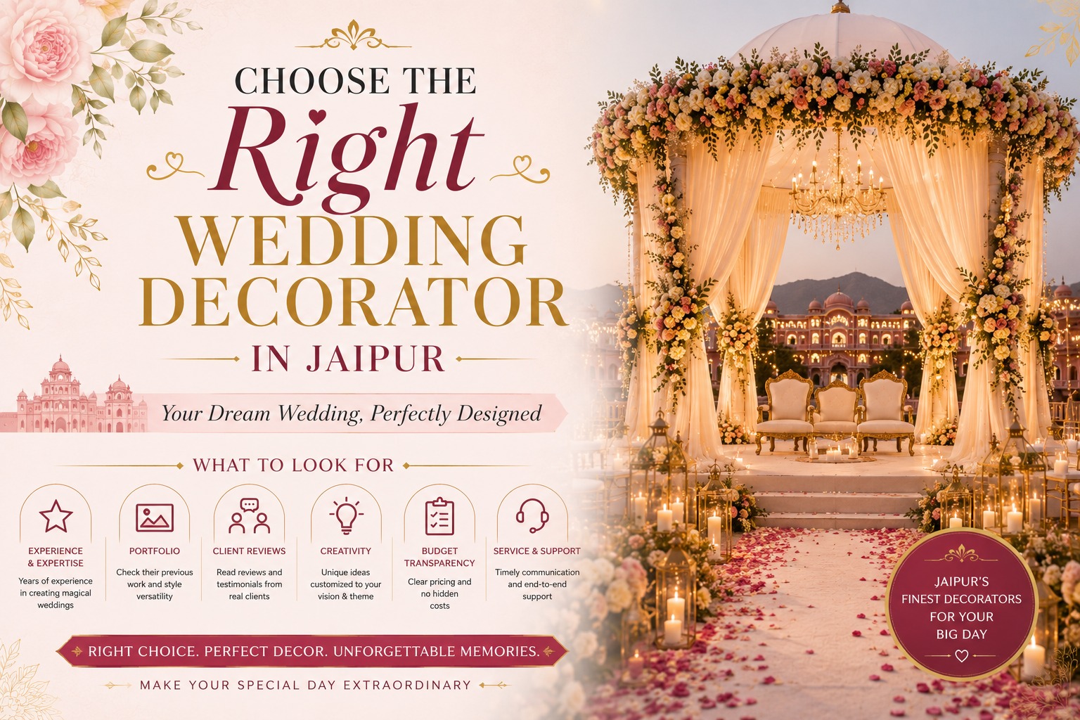 How to Choose the Right Wedding Decorator in Jaipur